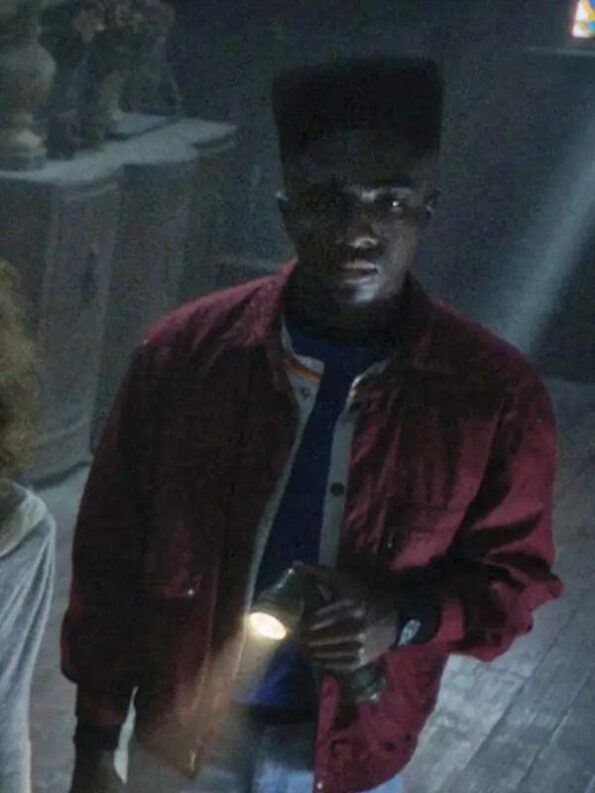 Lucas Sinclair Maroon Cotton Jacket Stranger Things Season 4 - PINESMAX