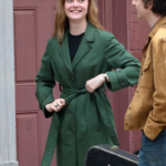 A Complete Unknown Elle Fanning Green Trench Coat