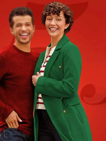 Katie Findlay The 5-Year Christmas Party Green Coat