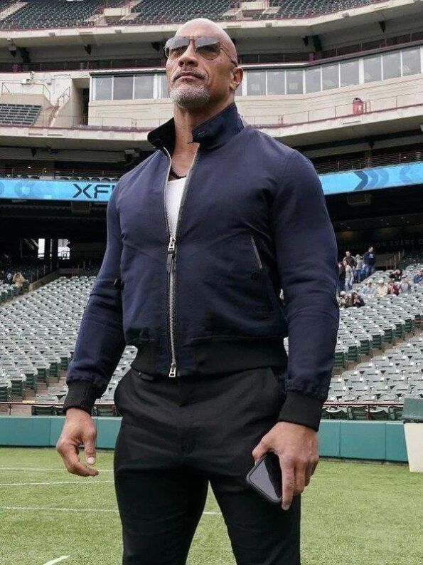 Dwayne Johnson XFL 2023 Bomber Jacket - PINESMAX