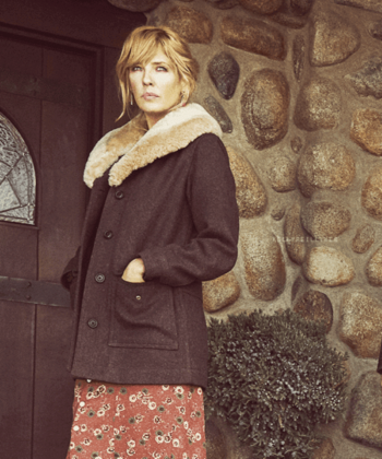 Beth Dutton Wool Shearling Coat Yellowstone Season 4 - PINESMAX