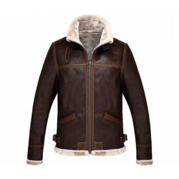 Resident Evil 4 Shearling Leather Jacket - PINESMAX