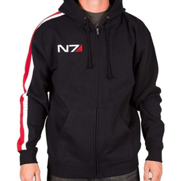 New Mass Effect 3 Video Game N7 Black Hoodie - PINESMAX