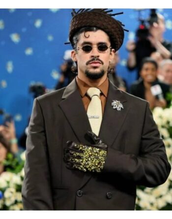 Bad Bunny Met Gala 2025 Dark brown Suit