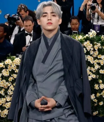 S.Coups 2025 Met Gala Grey Coat