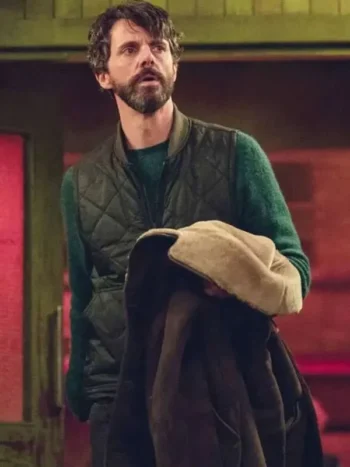 Carl Morck Dept Q Green Quilted Vest
