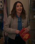 The Four Seasons Tina Fey Heather Grey Cardigan