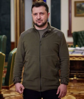 Zelensky Green Fleece Jacket